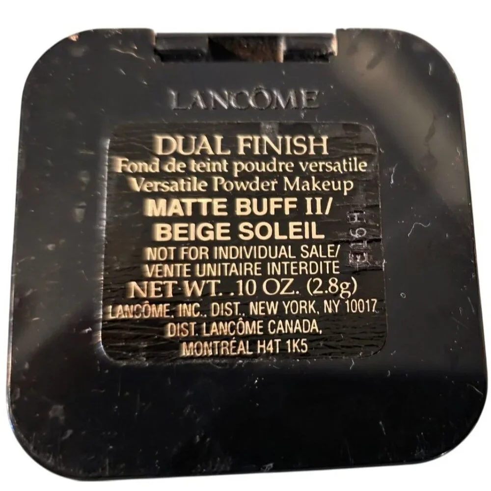 Lancôme Compact Dual Finish Powder Makeup Matte Buff II Beige‎ Soleil 0.10 Oz